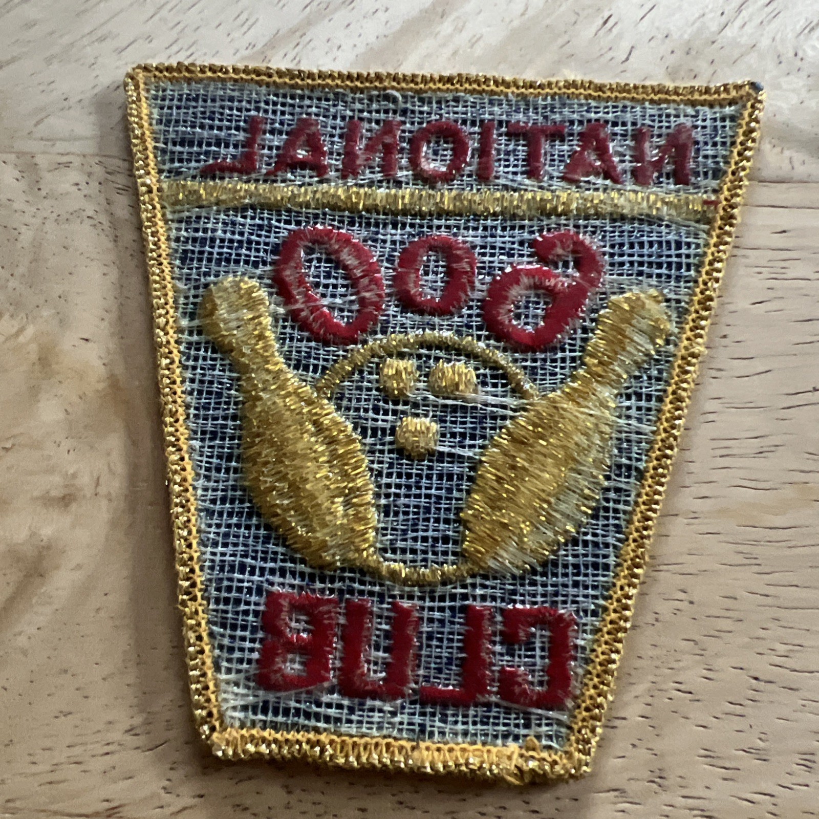 Bowling National 600 Club Patch w Gold Thread