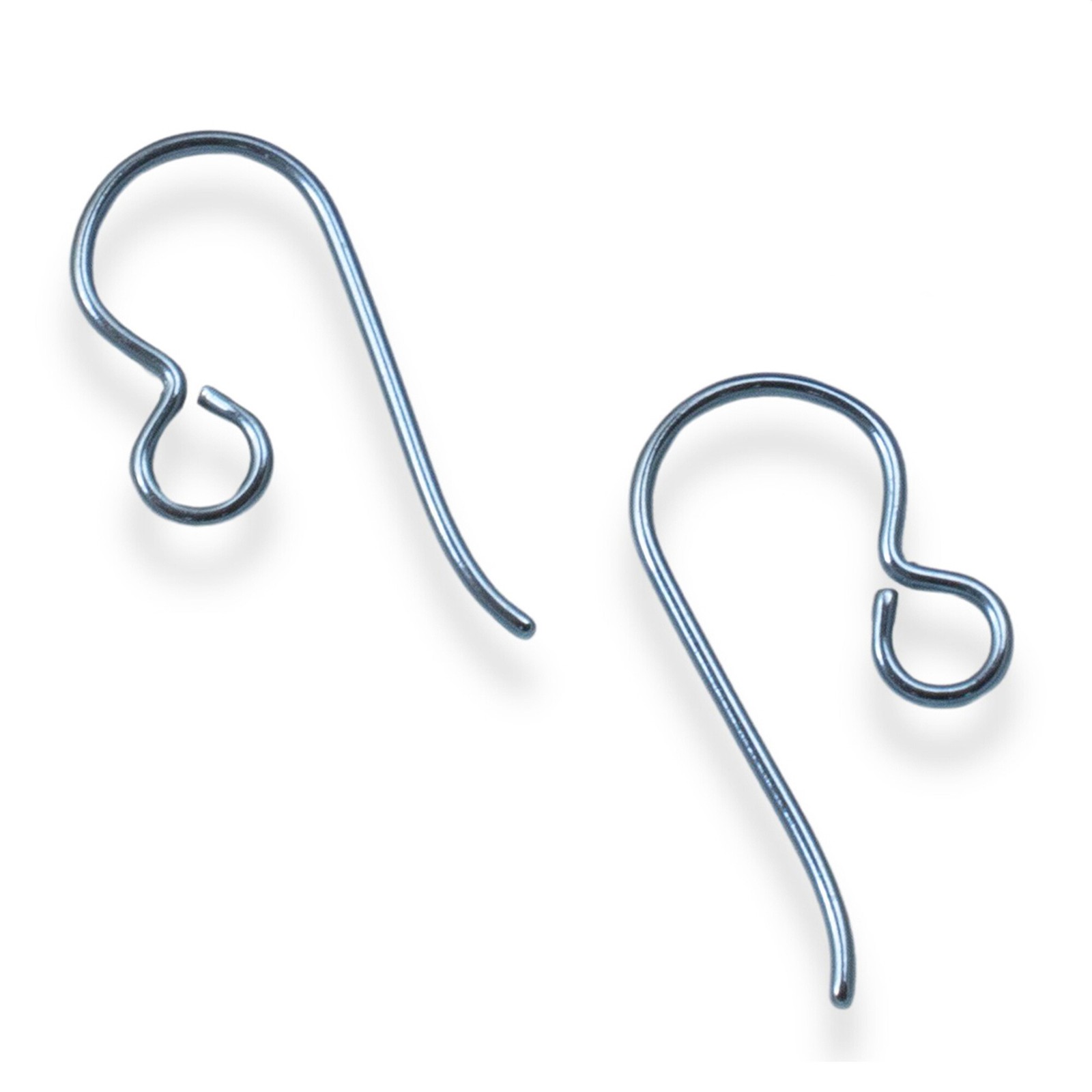 10 Premium Steel Blue Niobium Ear Wires - Hypoallergenic Earring Hooks