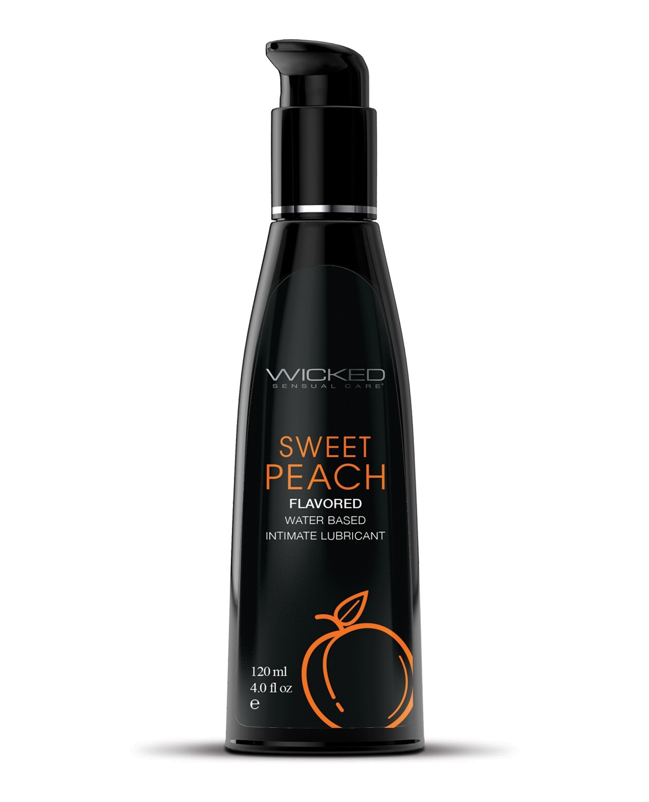 Wicked Aqua Sweet Peach Flavored Water Based Lube - 4 oz