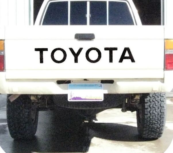 90 - 96 TOYOTA TAILGATE WHITE Vinyl Decal Sticker Emblem Logo Graphic 31"