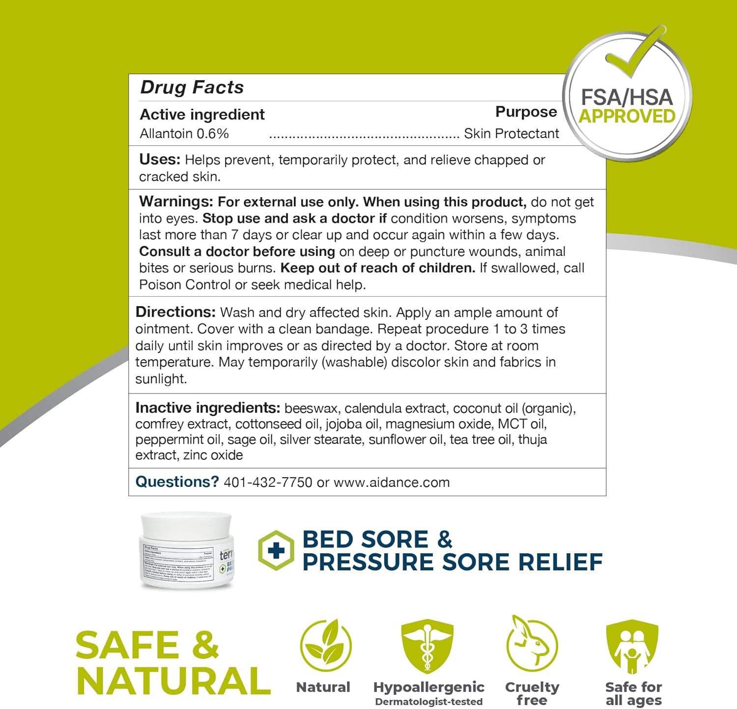 Terrasil Bed Sores Treatment Cream & Pressure Sores Cream – Natural Ingredients