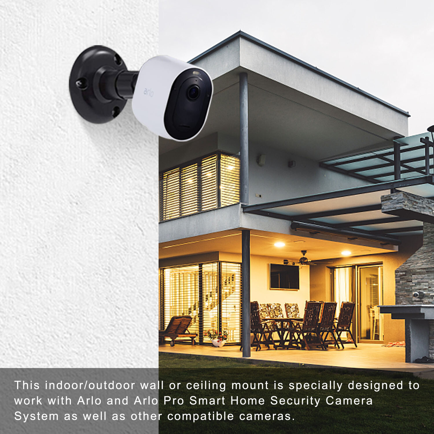 4 Pack Camera Wall Mount Bracket Adjustable Outdoor Indoor for Arlo Pro Security