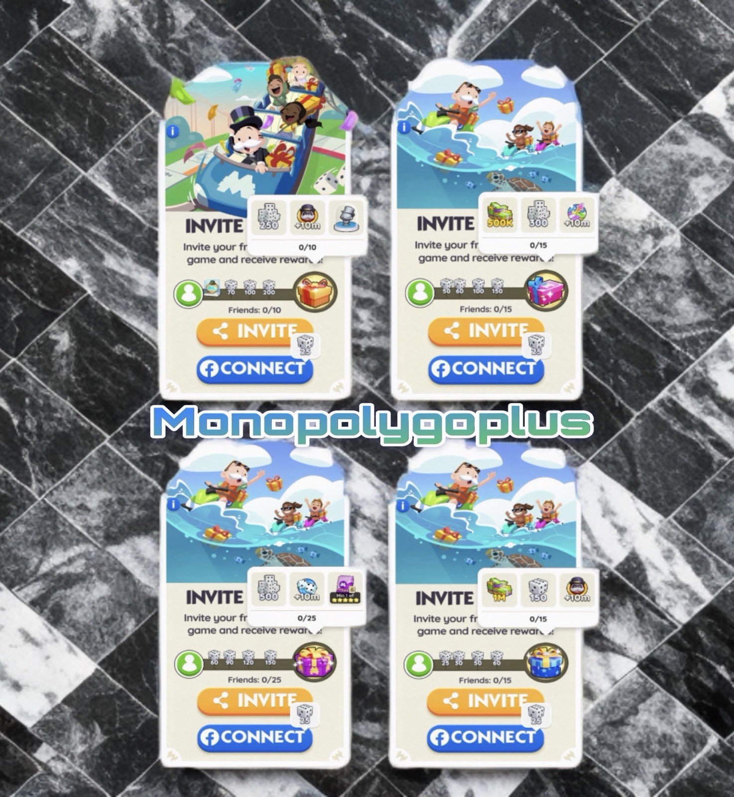 FAST ⚡INVITE BAR MONO_POLY_GO FILL ⚡GET 2510 DICE AND 1 TOKEN 🎲