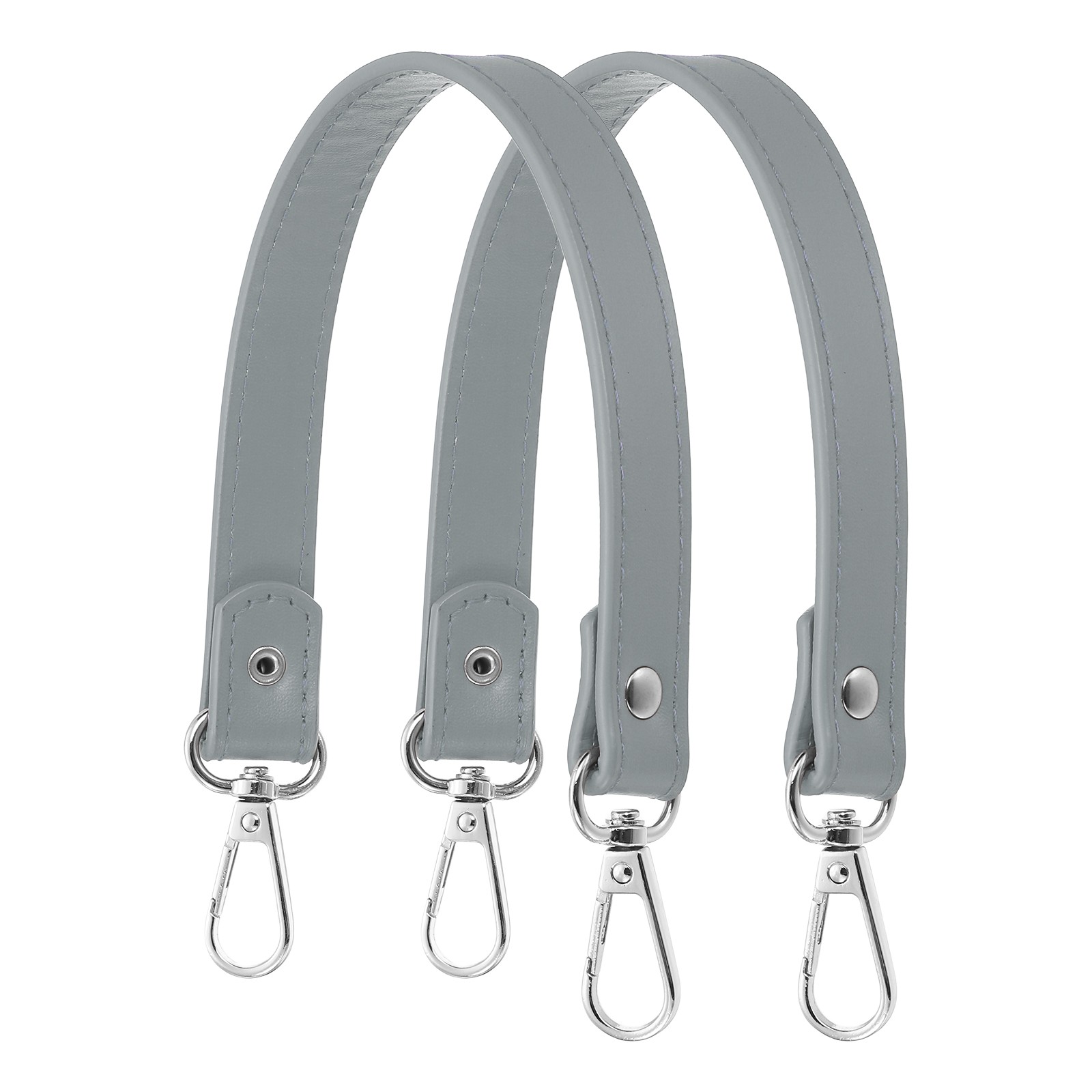 13" Leather Purse Strap Replacement Gold Buckle for Handbag(2 Pack, Light Grey)