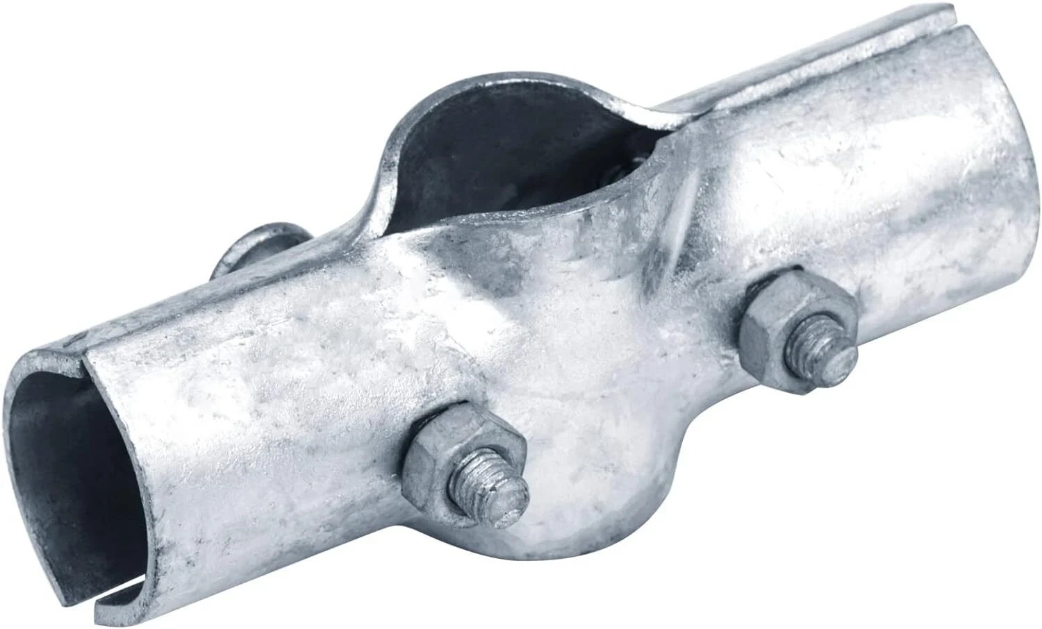 8 Pack 1-3/8" x 1-3/8" Line Rail Clamp for Chain Link Fence, Galvanized Steel...