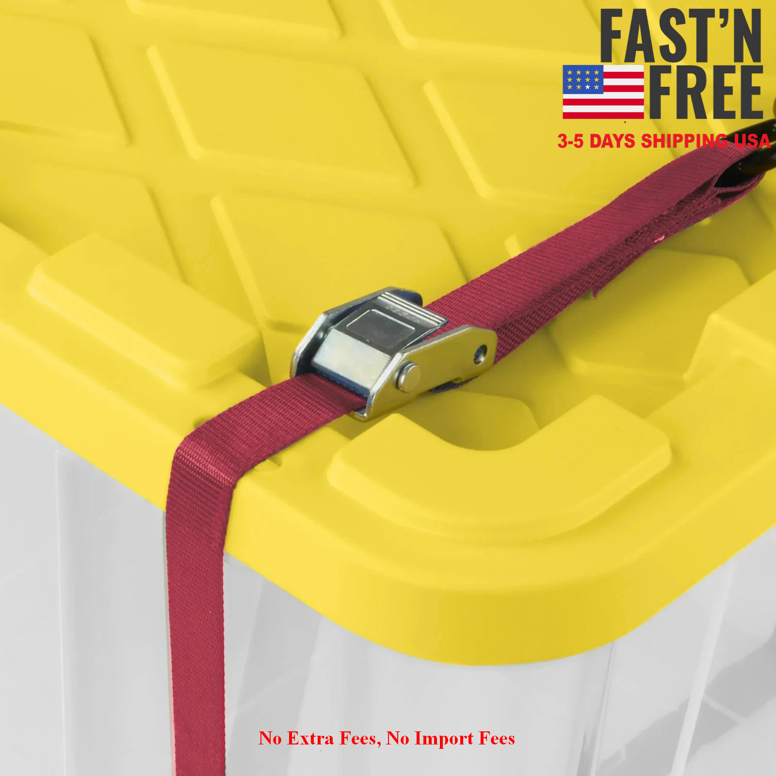 Sterilite Large Storage Bin, 27 Gallon Durable Plastic Storage Tote with Snap-On
