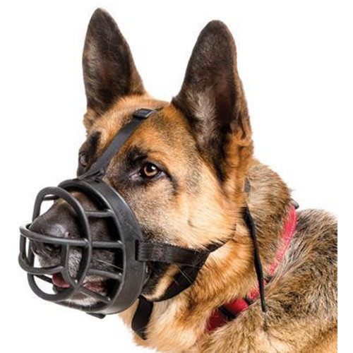 Baskerville Ultra Dog No Bite Muzzle Comfortable Soft Plastic Mesh Basket Black