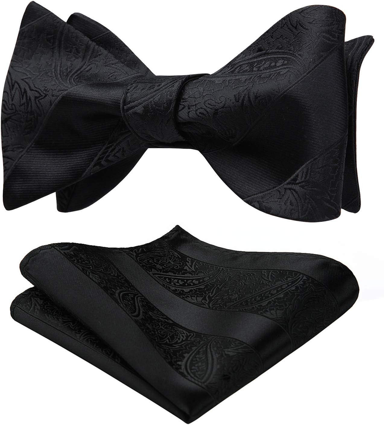 Bow Ties for Men Paisley Bowties Mens Self Tie Bow Tie and Pocket Square Set For