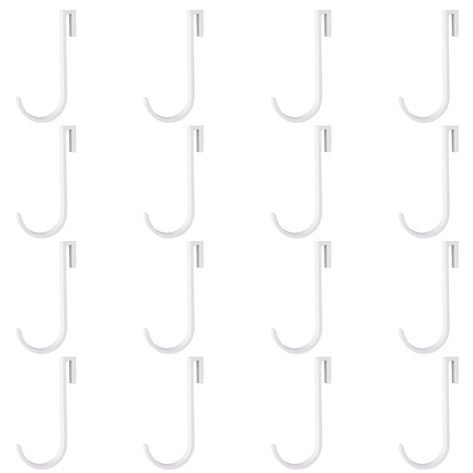 16 PCS J Grid Wall Picture Hooks Aluminum Hanging Sink Pot Racks Snap On Hook