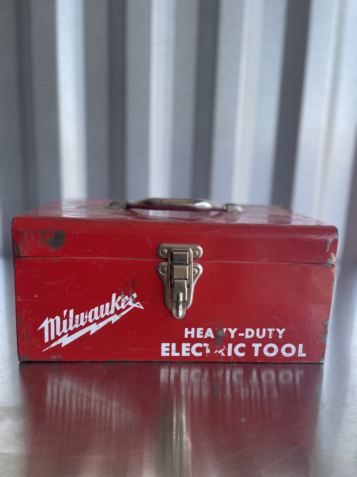 Vintage Milwaukee Heavy Duty Electric Tool METAL CASE ONLY with Tray