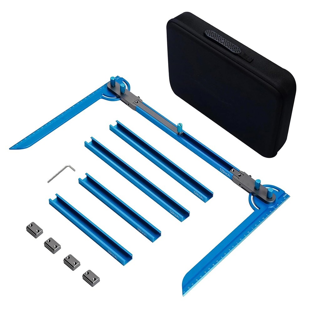 Adjustable Dual Nut Locking Stair Tread  Template Tool Jig Stair Gauge Measuring