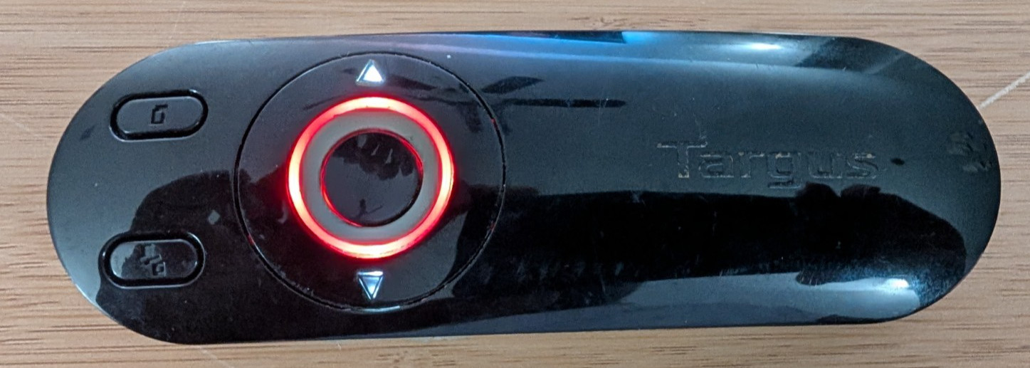 Targus AMP13US Wireless USBLaser Presentation Remote Pointer. Pre-owned