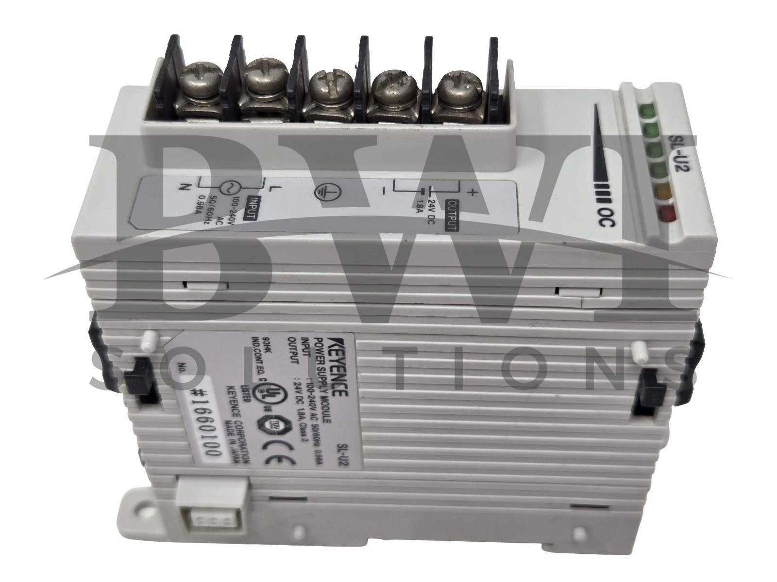 Keyence SL-U2 Power Supply Module 100-240VAC In 24VDC Out SLU2