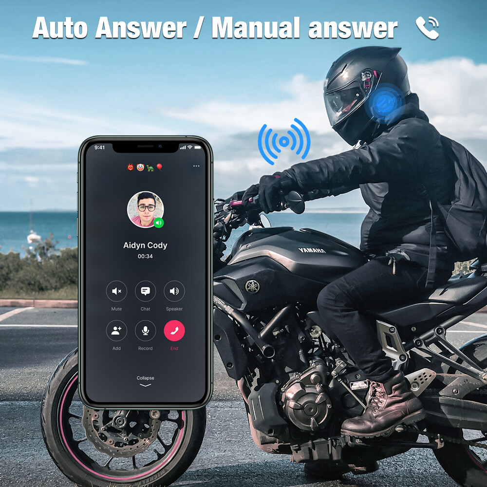 Motorcycle Headset Intercom Intercom FX4 PRO 1000m Full Duplex 4 Tab FM