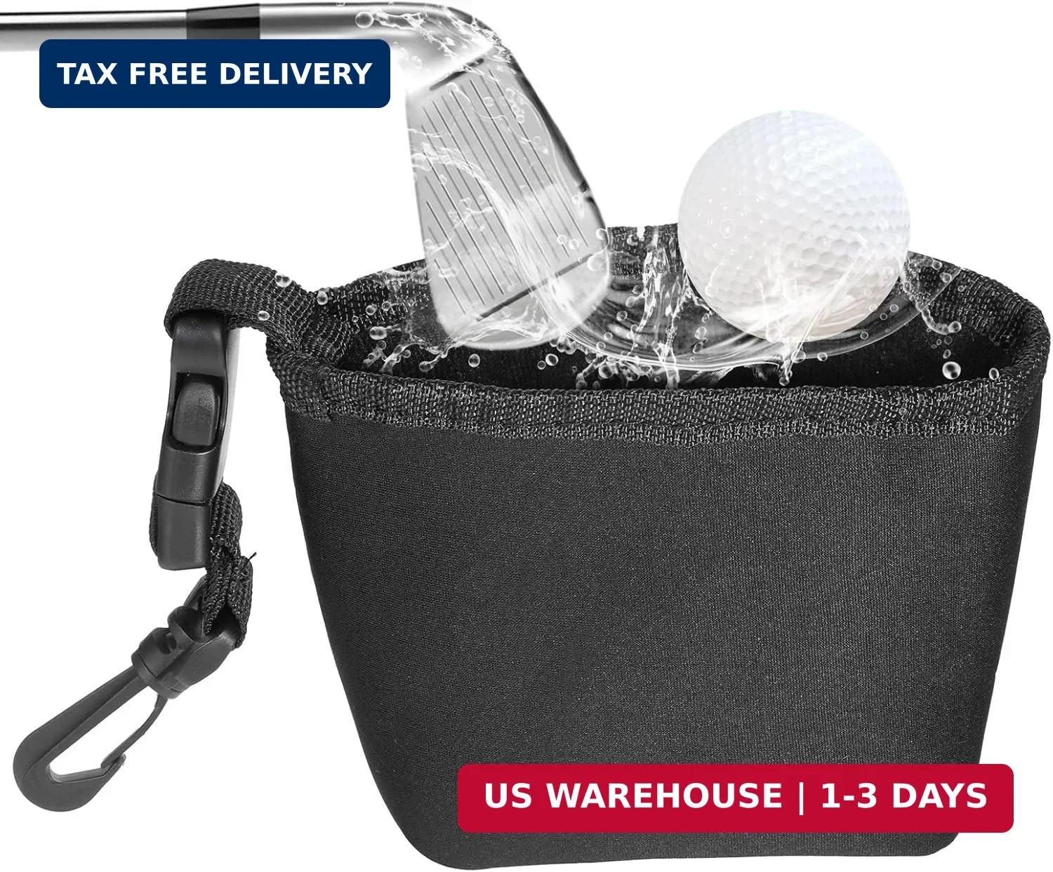Tucnoeu Golf Club and Golf Ball Cleaning Bag - Portable Golfs Ball Washer for Ba