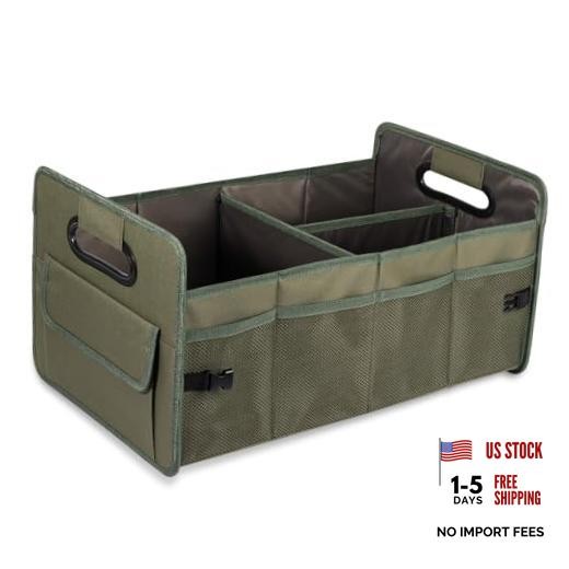 Collapsible Green Car Trunk Organizer - Standard Green Car Storage