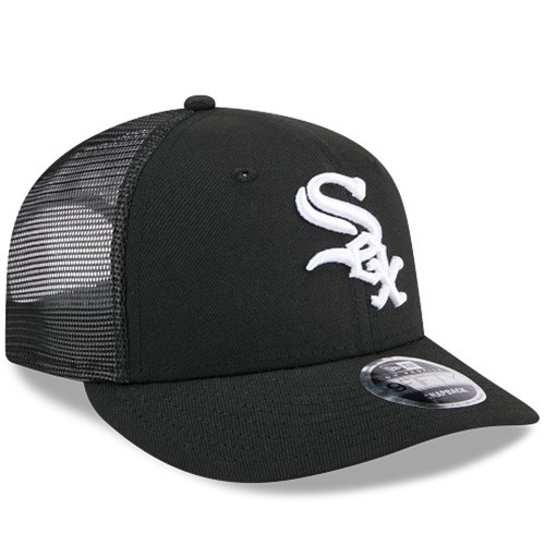 New Era Chicago White Sox 950 Black Snapback Hat MLB Low Profile Trucker Cap