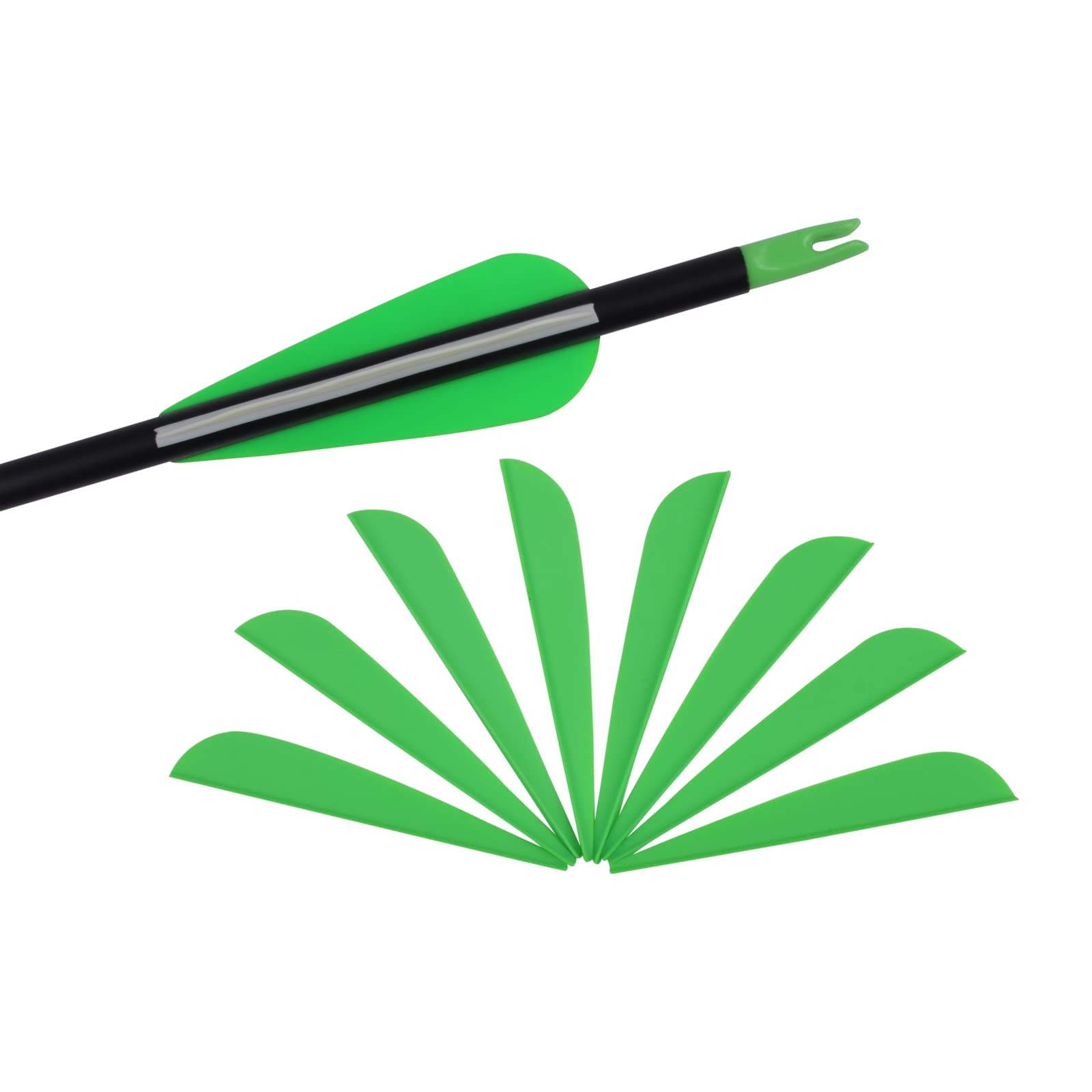3 Inch Arrow Fletching Vanes Plastic Feather for DIY Archery Hunting Targetin...