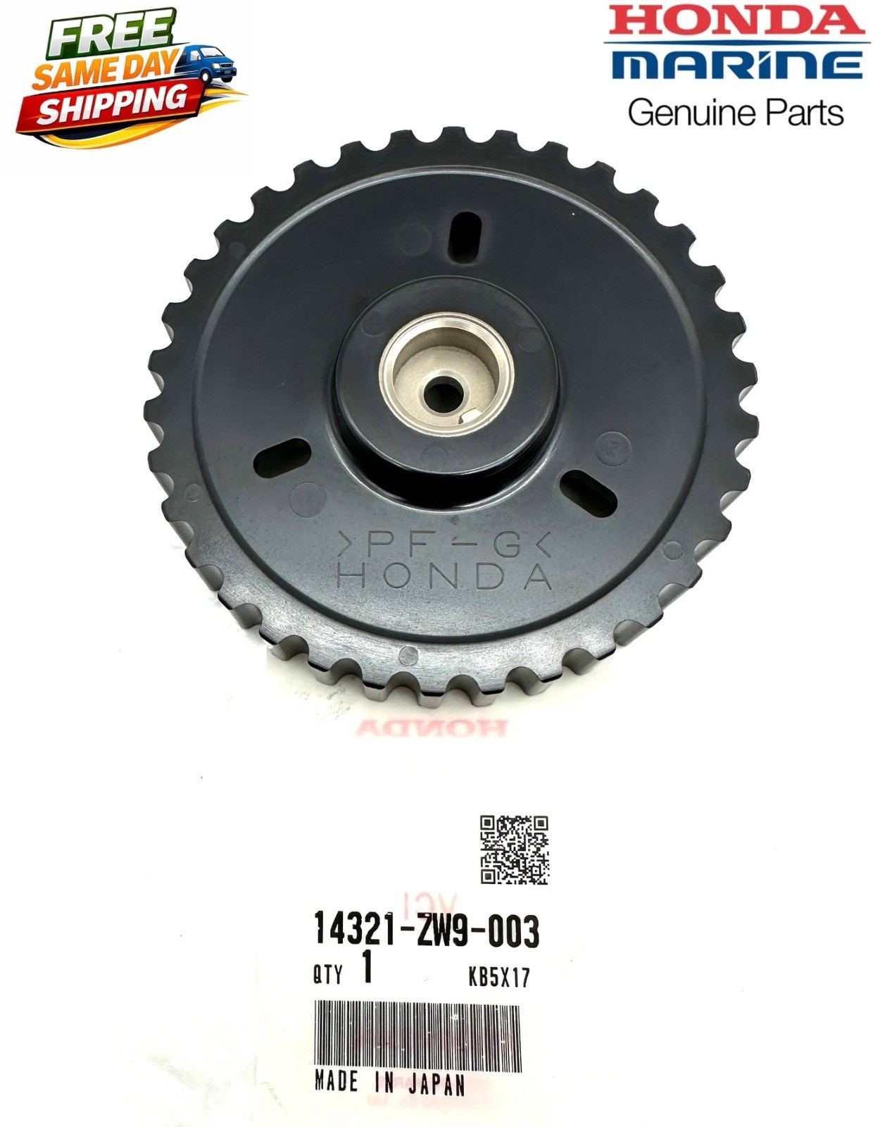 Genuine Honda 14321-ZW9-003 Pulley Camshaft 14321ZW9003 NEW OEM