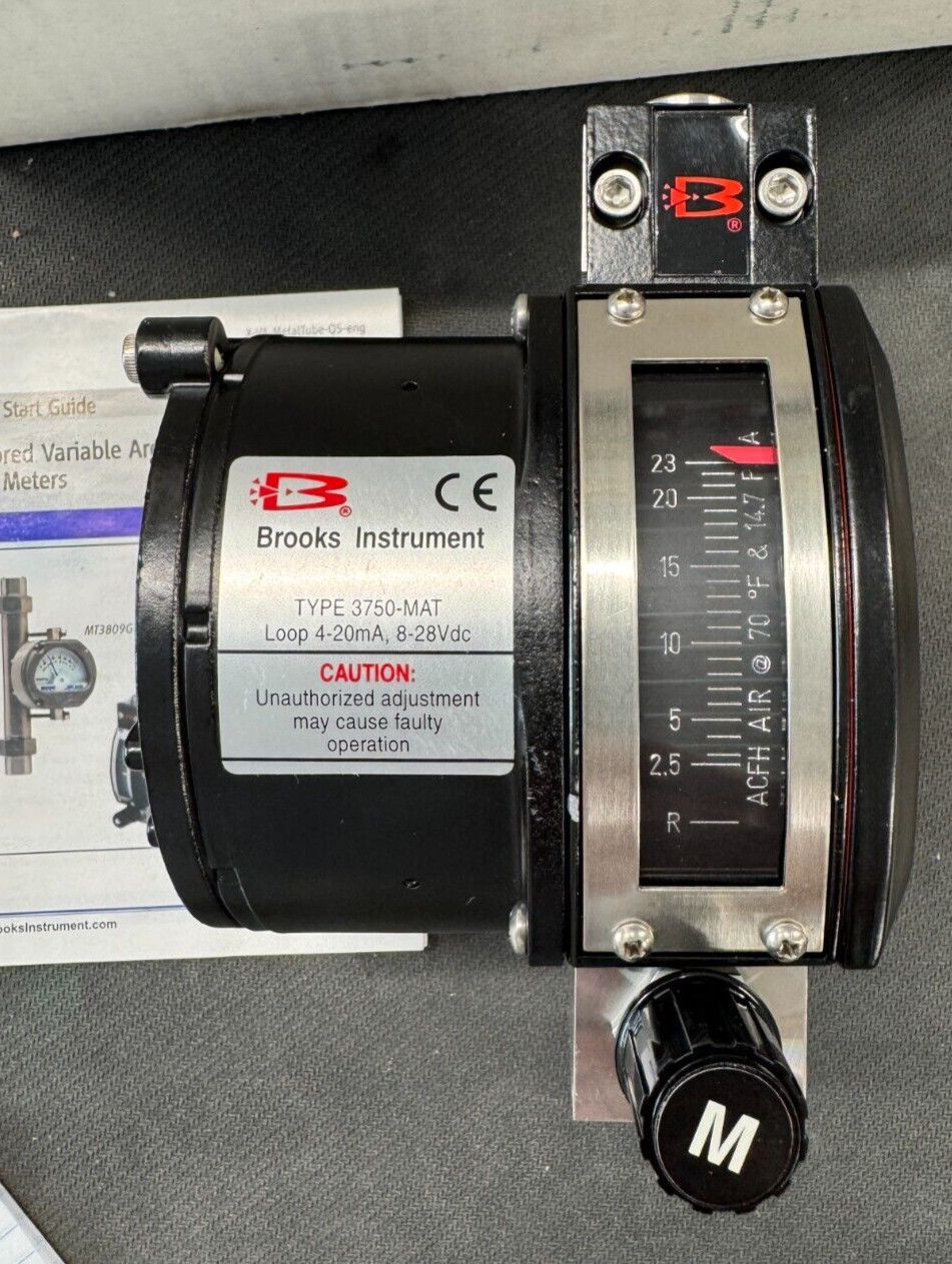 BROOKS INSTRUMENT 3750CA4F11CEKAA1A0 LOW FLOW ARMORED FLOWMETER, NEW