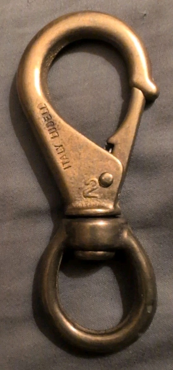 Ludell Vintage Brass Swivel Snap Hook  Military Nautical Styie Hardware  #2