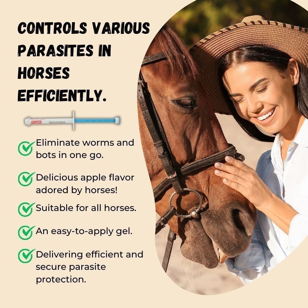 30 Pack Horse Dewormer Paste Apple Flavor Exp 01/2028 US Fast Free