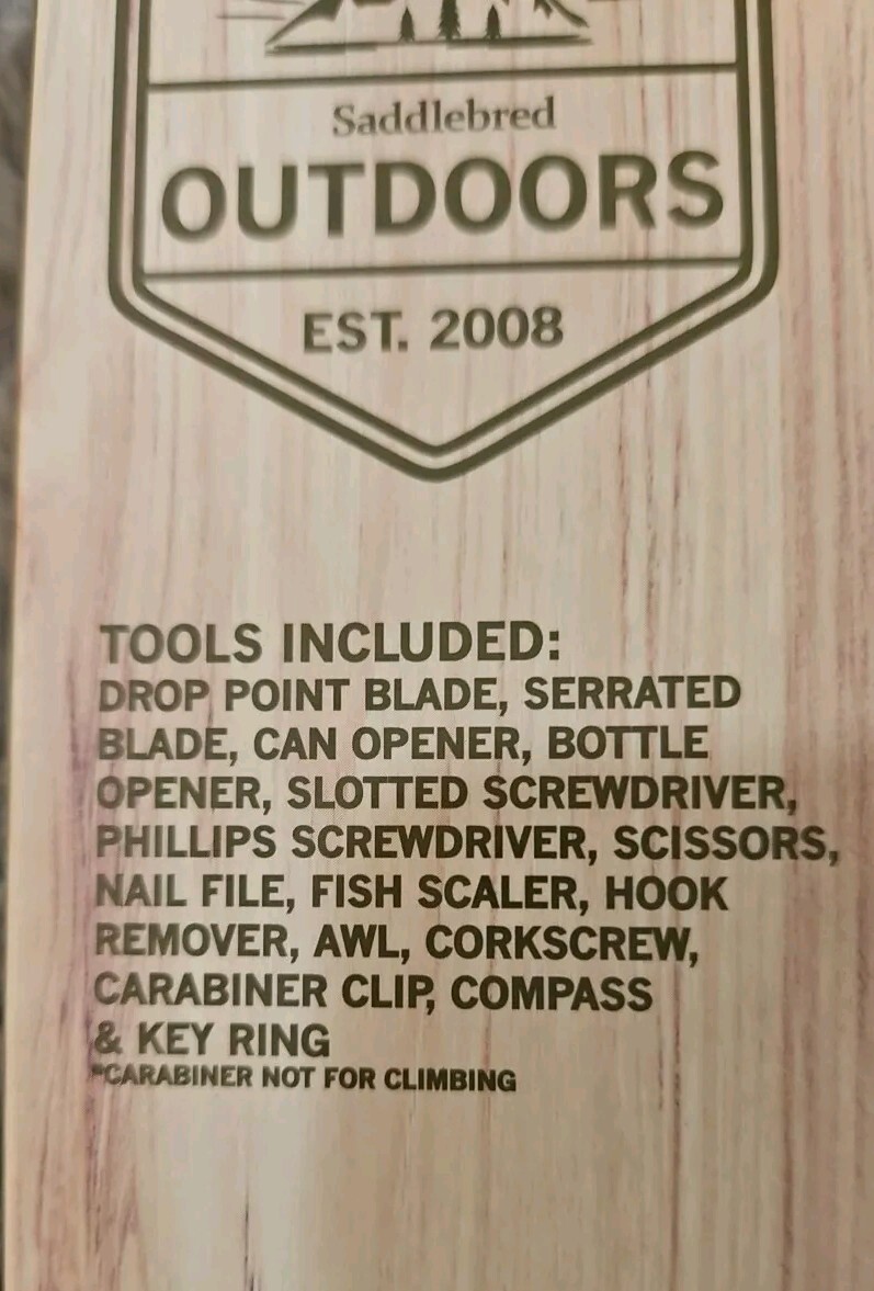 Saddlebred Outdoor 16 Tools in 1 Double Tool Gift Set - New