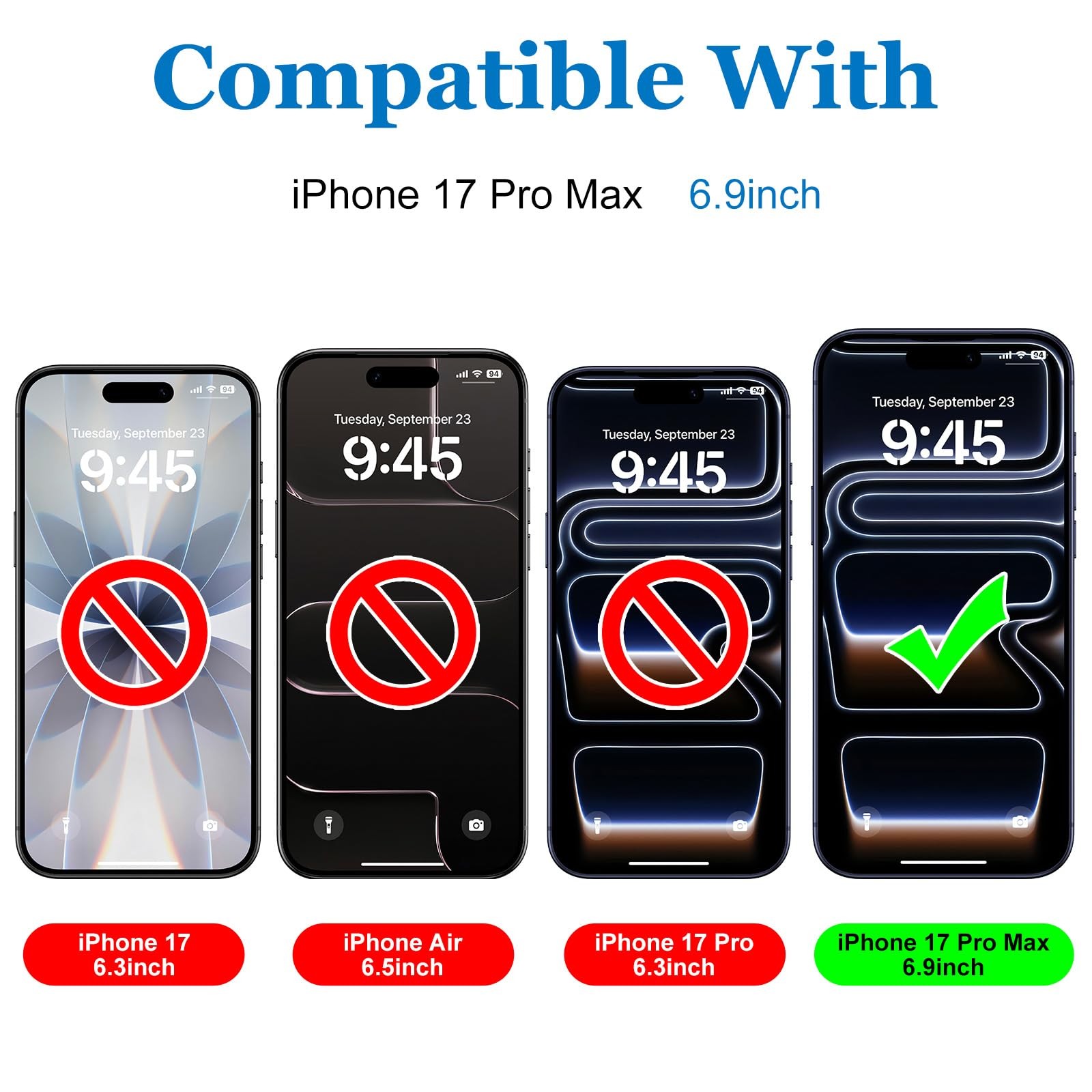 Mothca Matte Glass Screen Protector for iPhone 17 17 Pro Max-6.9 Inch