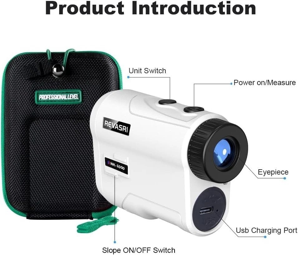 Precision Golf Rangefinder 1000YDS with Vibration & Slope Switch - Waterproof
