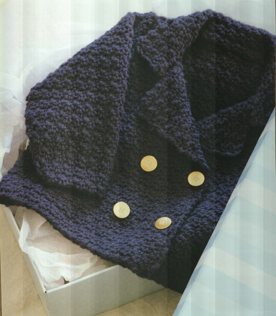 BLAZER JACKET SWEATER BABY 4 SIZES CROCHET PATTERN INSTRUCTIONS