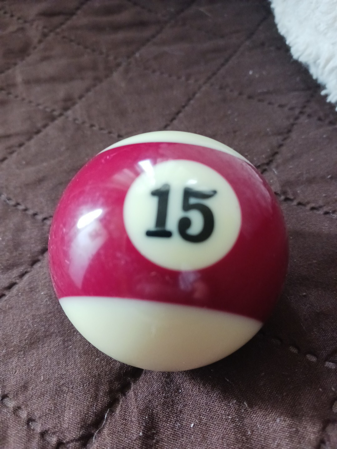 Vintage Replacement Pool Ball Billiards #15 Maroon Striped 2 1/4" Diameter