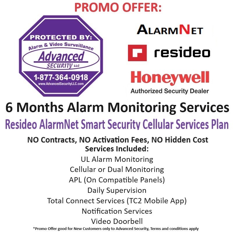 6 Months of AlarmNet Smart Security Nationwide Professional UL Alarm Monitoring