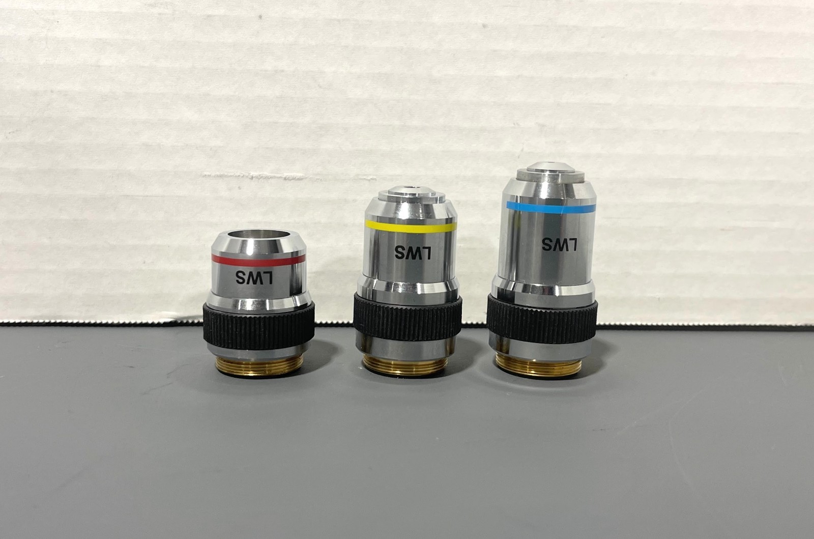 Mixed Lot of LW Scientific 4/0.1 10/0.25 40/0.65 160/0.17 Microscope Objectives