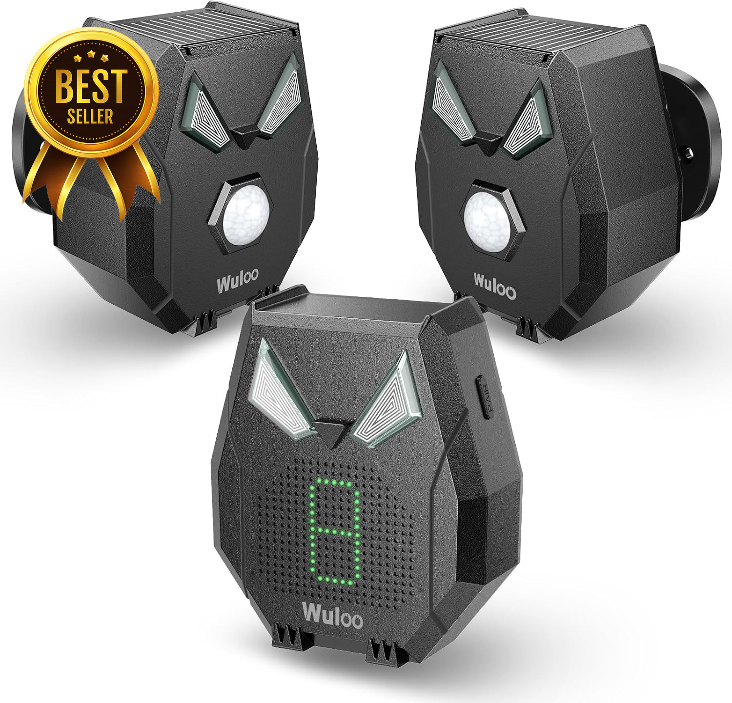 Solar Wireless Driveway Alarm Motion Sensor System 2000ft Range Expandable Kit