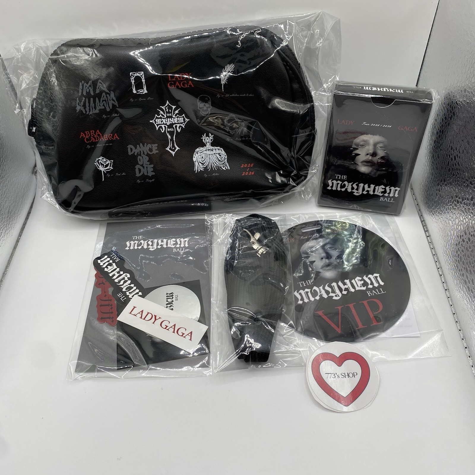 LADY GAGA THE MAYHEM BALL JAPAN 2026 VIP Gold/VIP Silver/Balcony Merch Set of 4