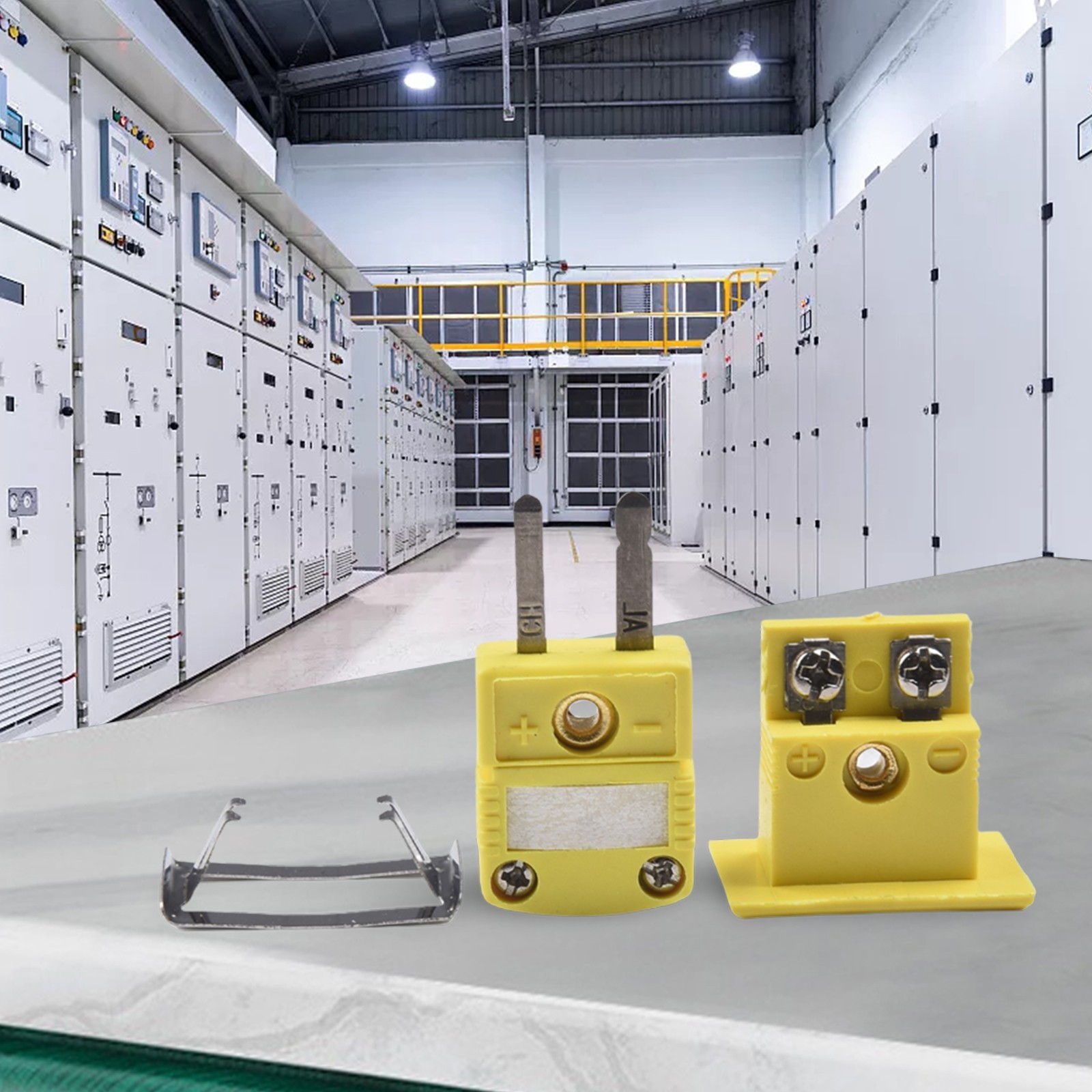 Panel Mount Type Thermocouple Miniature Socket Yellow 1 Set High Quality