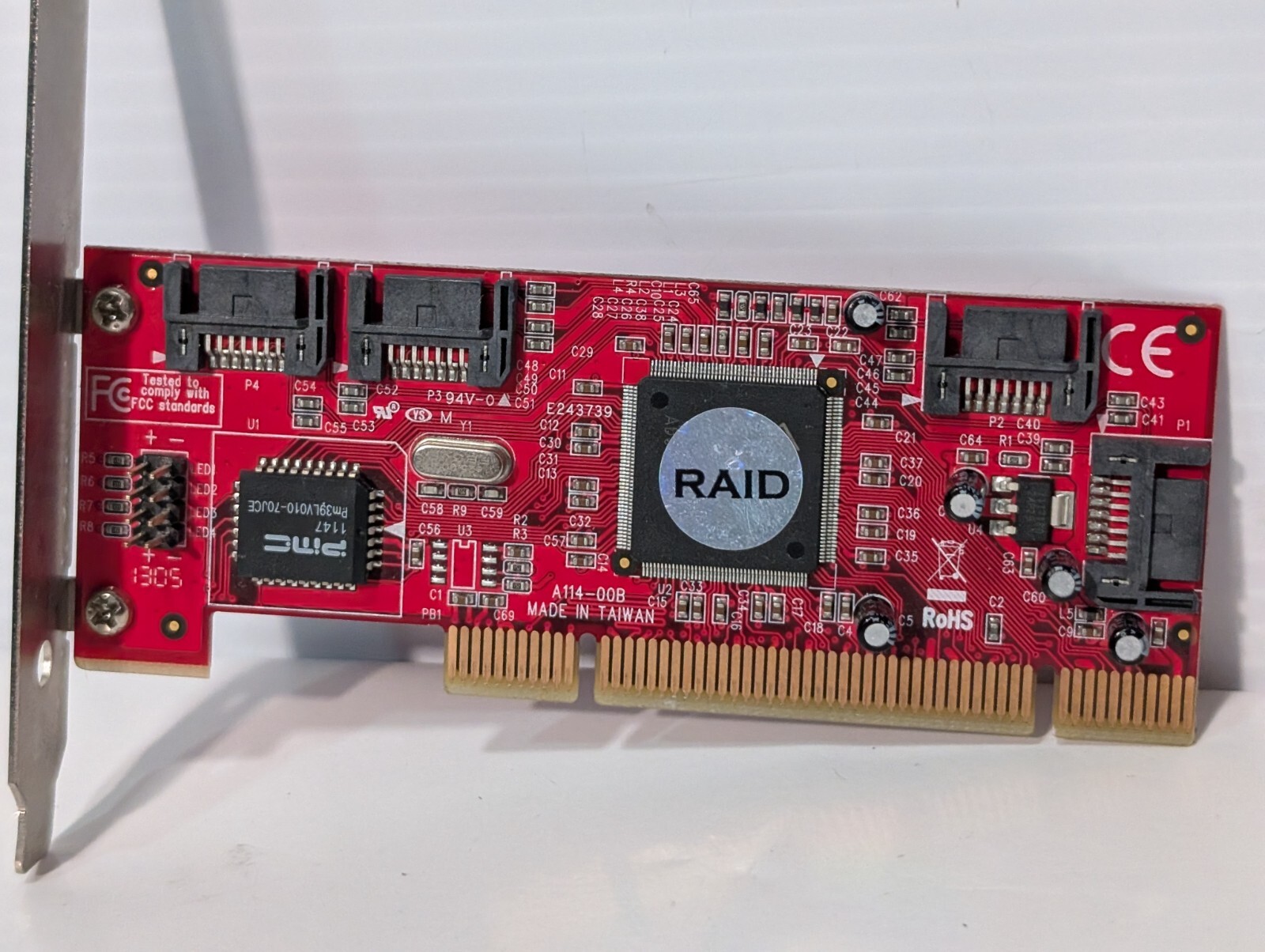 StarTech A114-00B - 4 Port PCI SATA RAID Controller Adapter Card, PCISATA4R1
