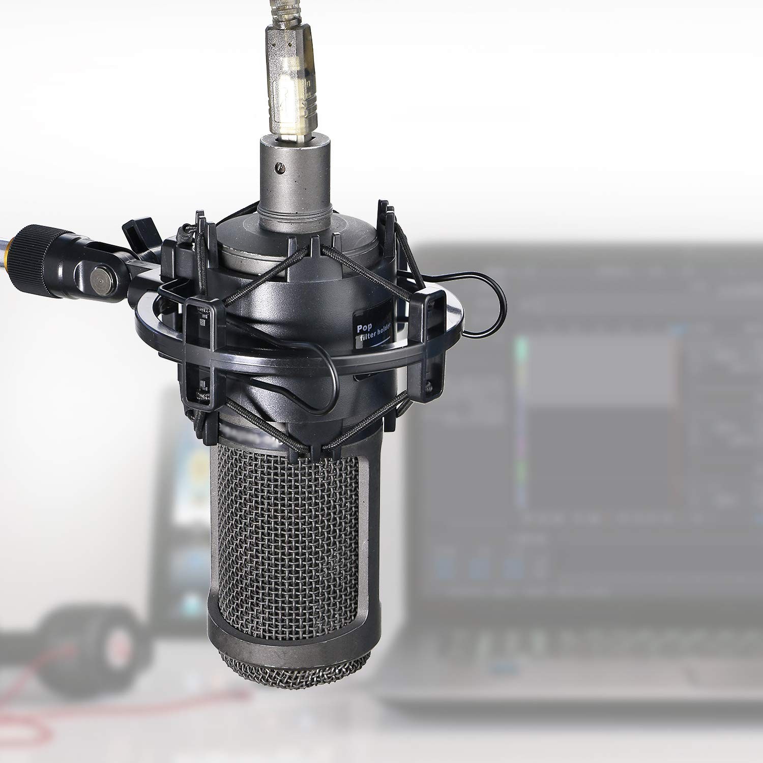 AT2020 Shock Mount, Microphone Shock Mount Reduces Vibration Noise for Audio ...