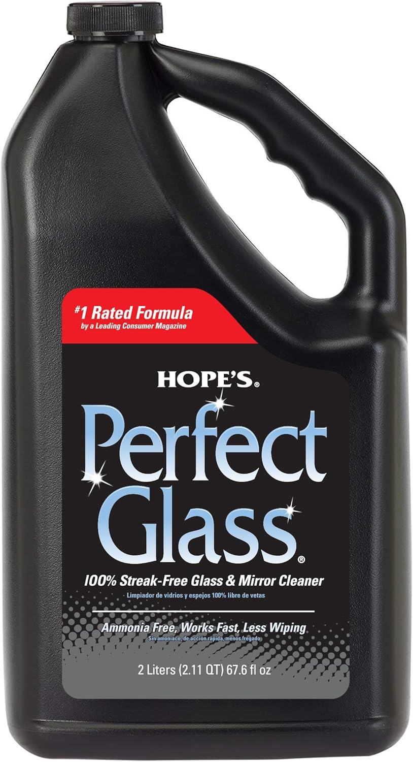 HOPE'S Perfect Glass Cleaner Spray Refill, Streak-Free, Ammonia-Free Window, Mir