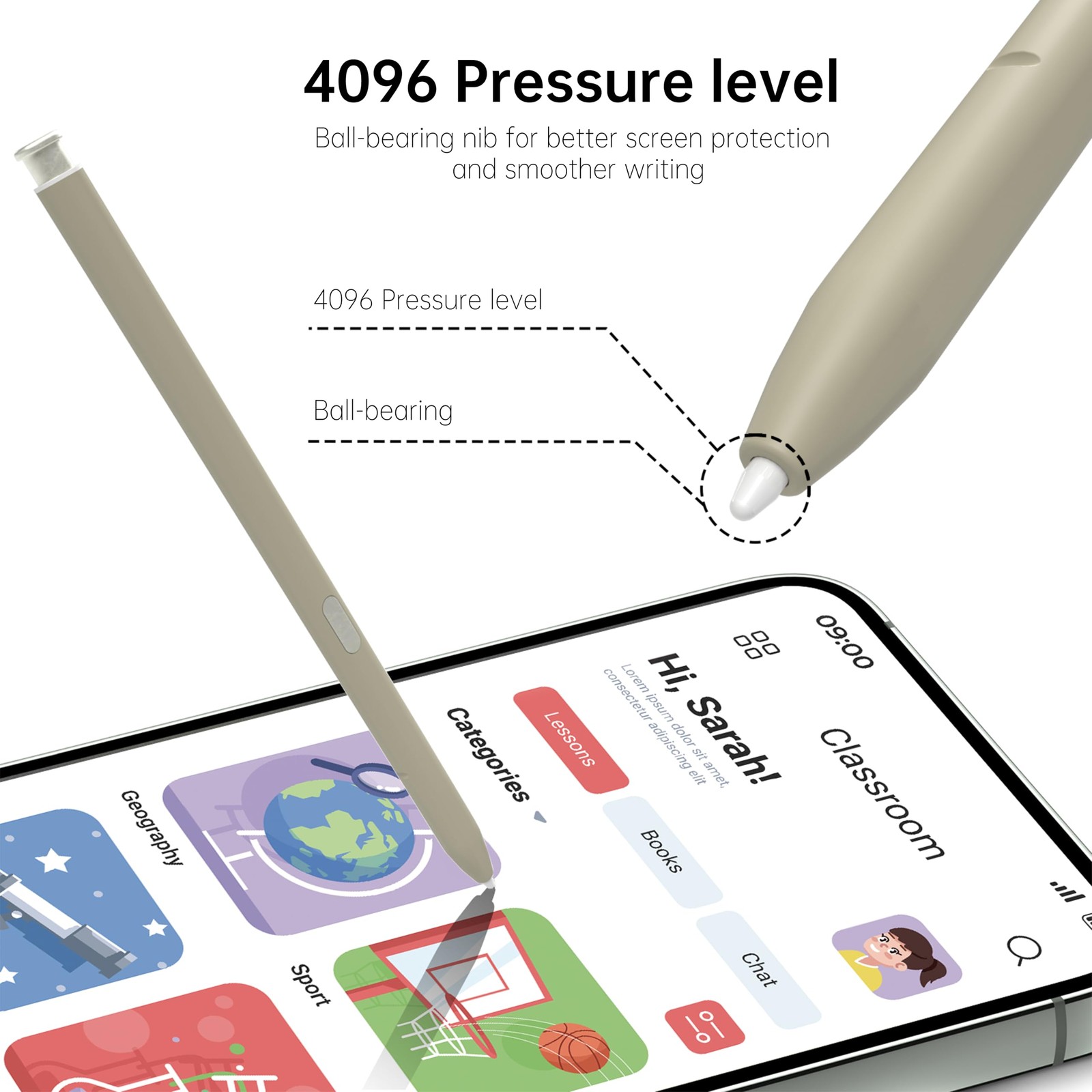 S25 Ultra Pen 4096 Pressure Level for Galaxy S21/22/23/24/Note 10/20 - Smooth