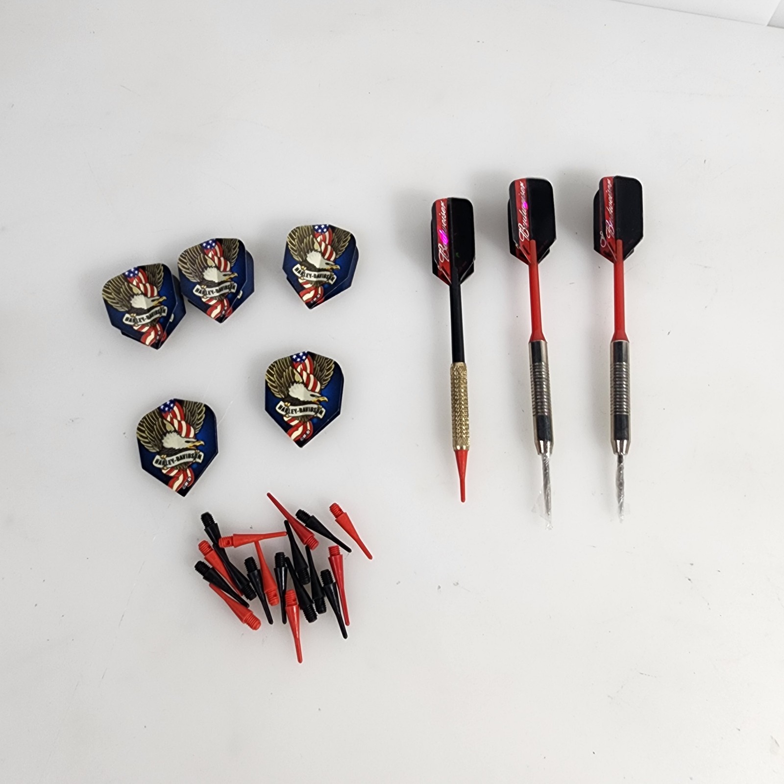 Harley Davidson Budweiser Set Of 3 Soft Hard Tip Darts Lot