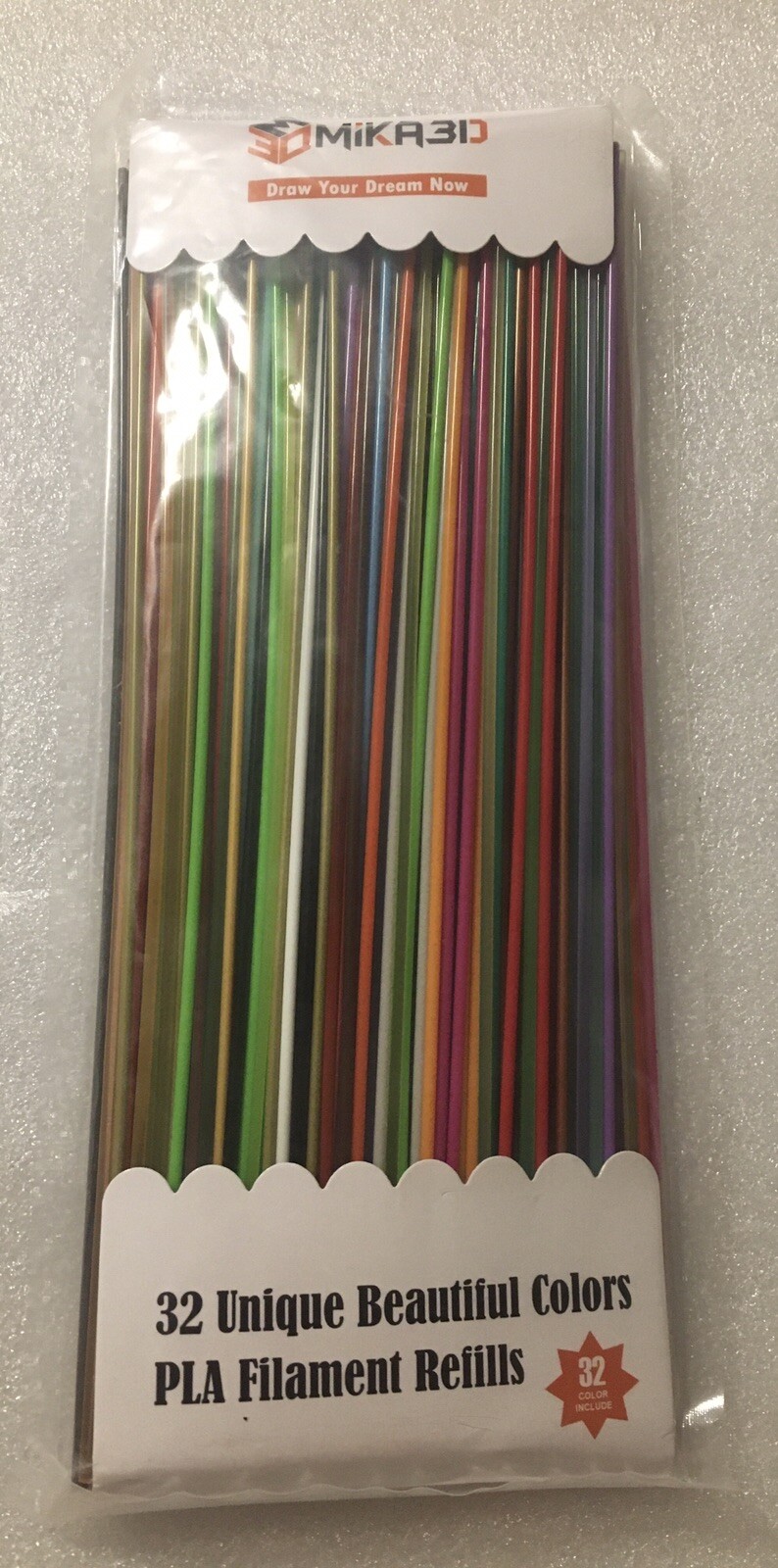 Mika3d 32 Colors 3D Printing Pen 2.85mm PLA Filament Pack Each 0.3 Meter
