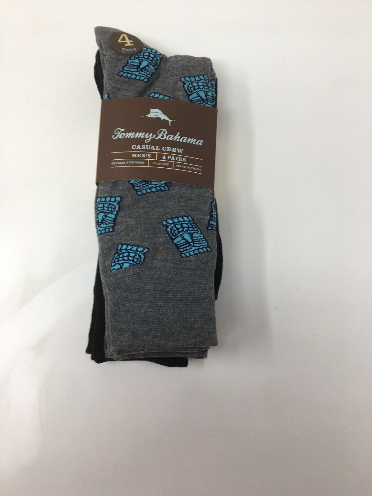 (4) Pairs of Tommy Bahama Men's Casual Crew Socks - (Choose) NEW