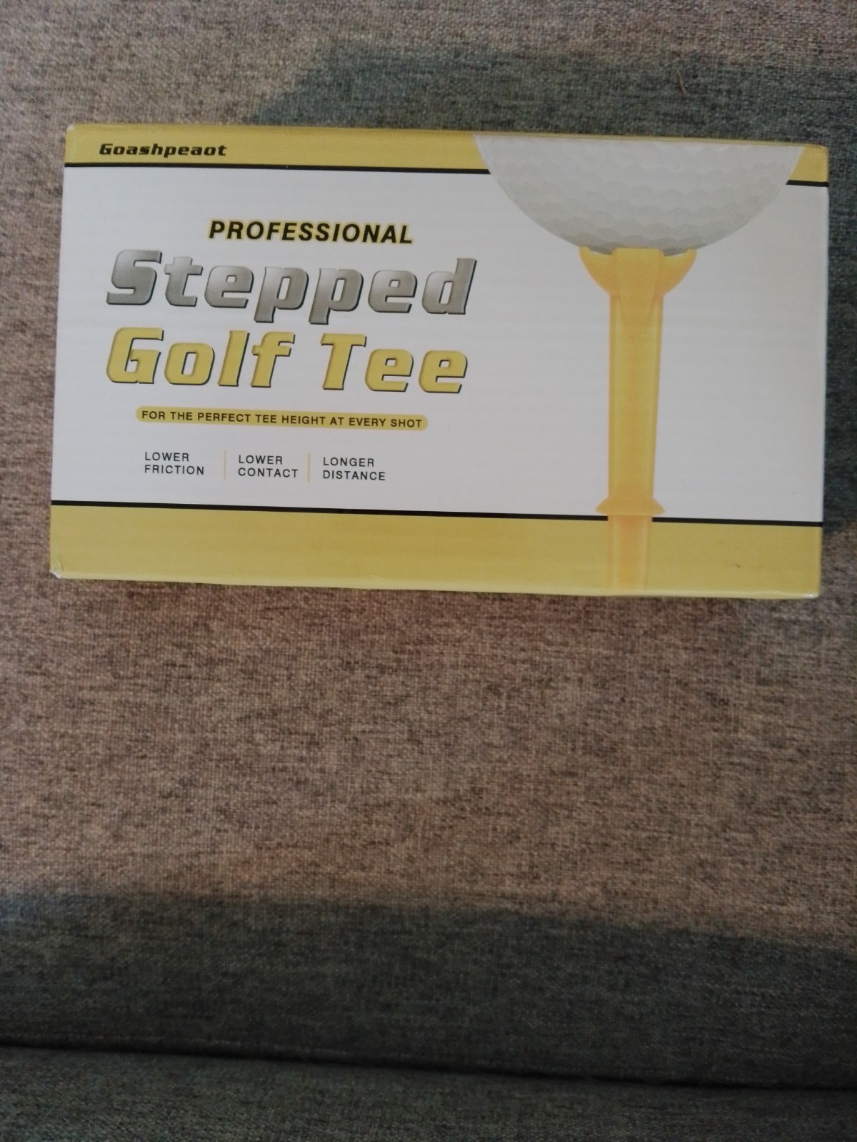 Goashpeaot Stepped Golf Tees, 50 Count Plastic Golf Tees White Color
