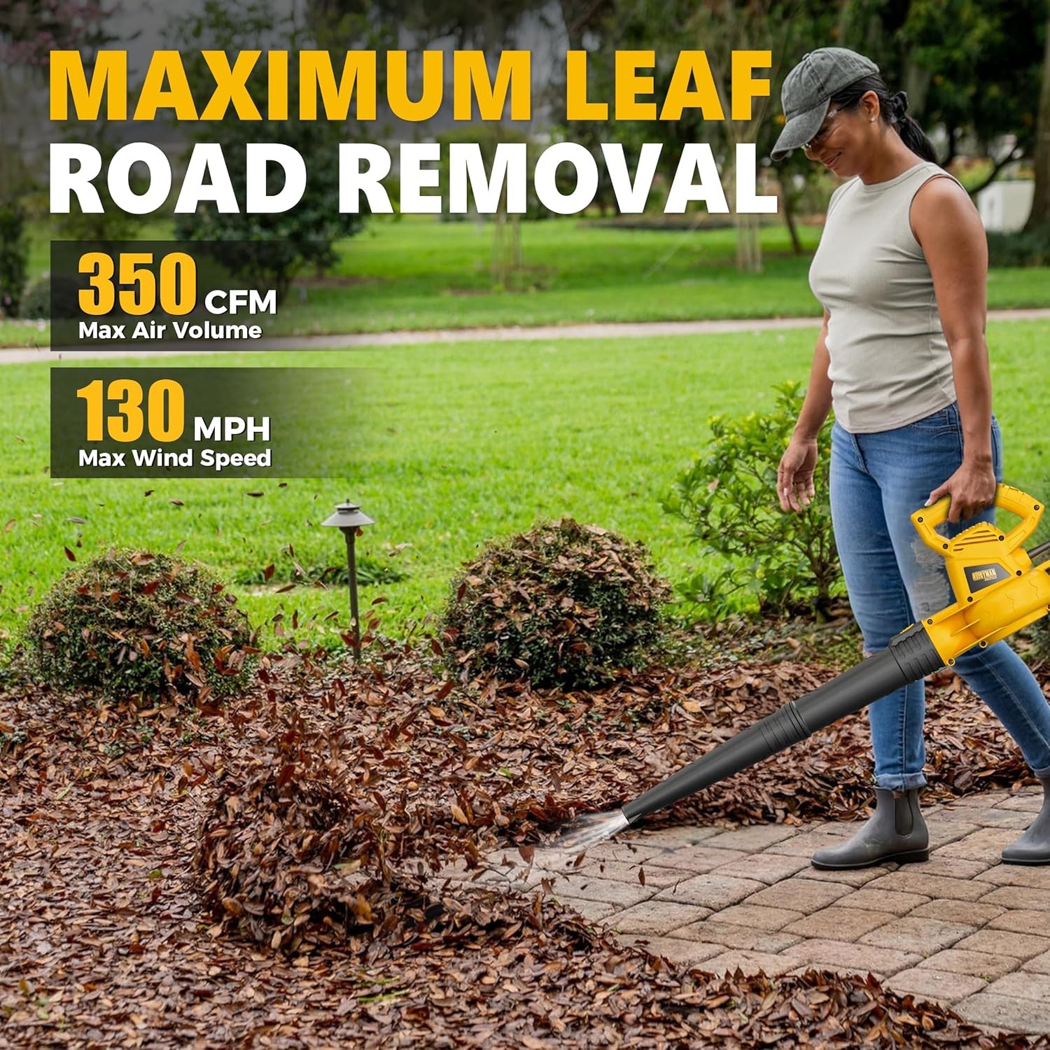 Electric Leaf Blower,7AMP Lawn Blower,130MPH Mini Leaf Blower Lightweight