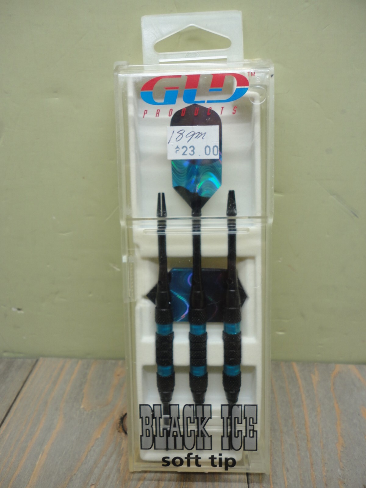 GLD Products Black Ice Blue Soft Tip Darts, 18 Grams Set Of 3 New 20-1705