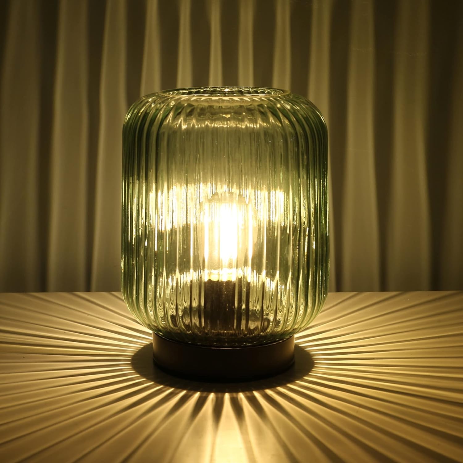 Battery Operated Lamp, Cordless Table Lamps for Home Decor, Green