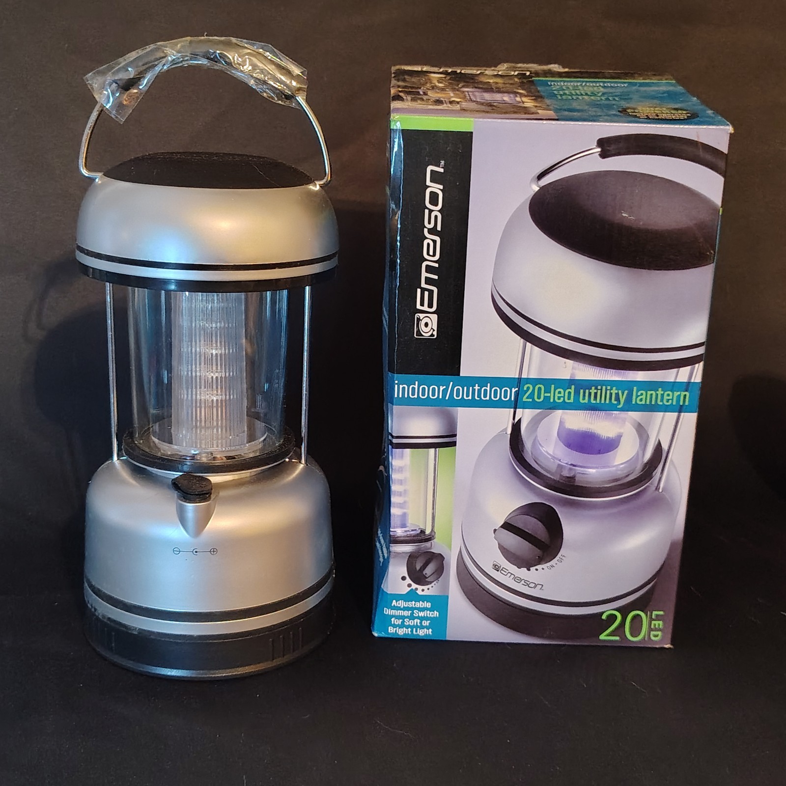 Emerson LED Utility Lantern Battery Powered Indoor Outdoor Emergency Camping Dim
