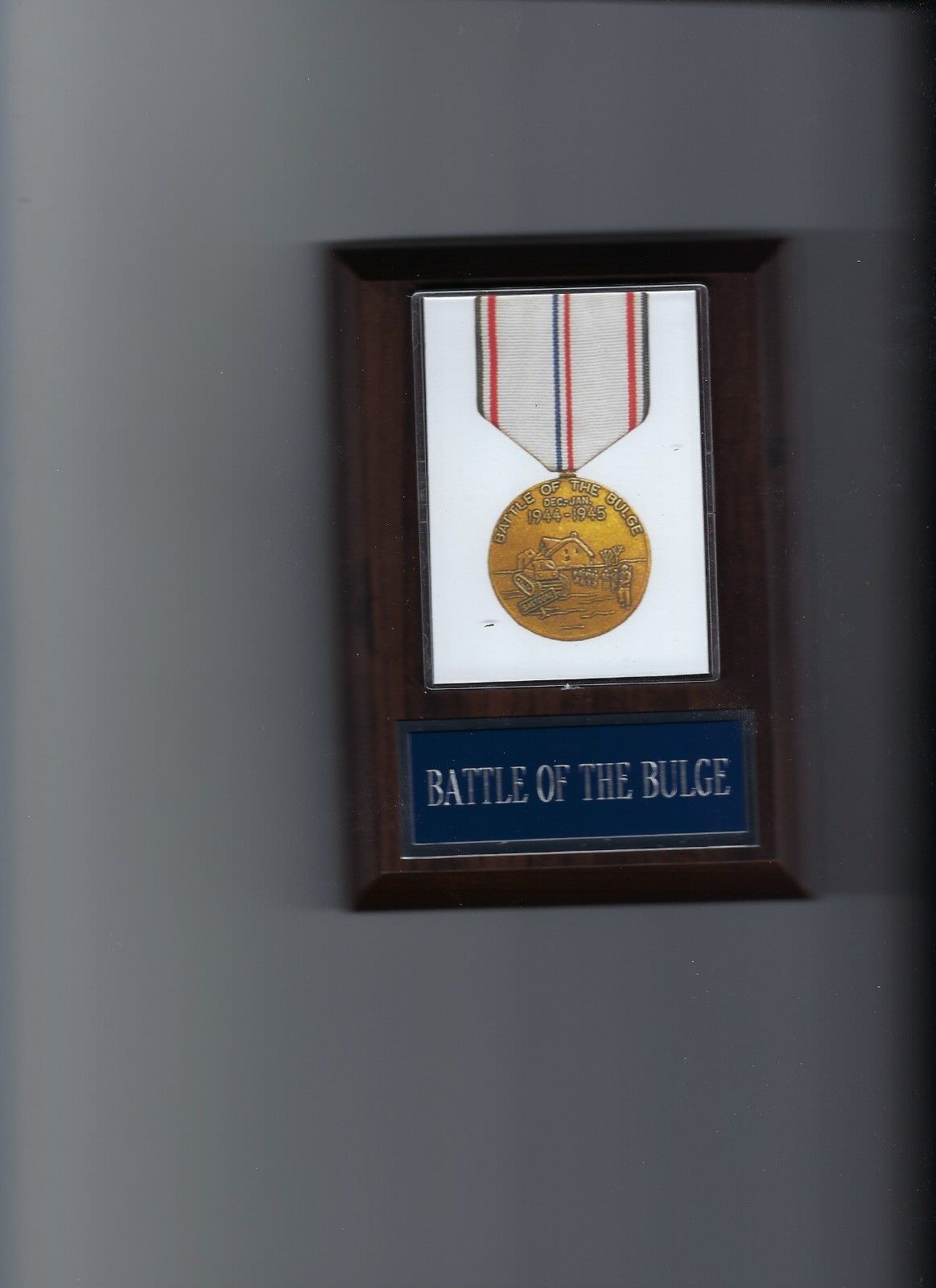 BATTLE OF THE BULGE PLAQUE MILITARY AWARD US USA PHOTO PLAQUE