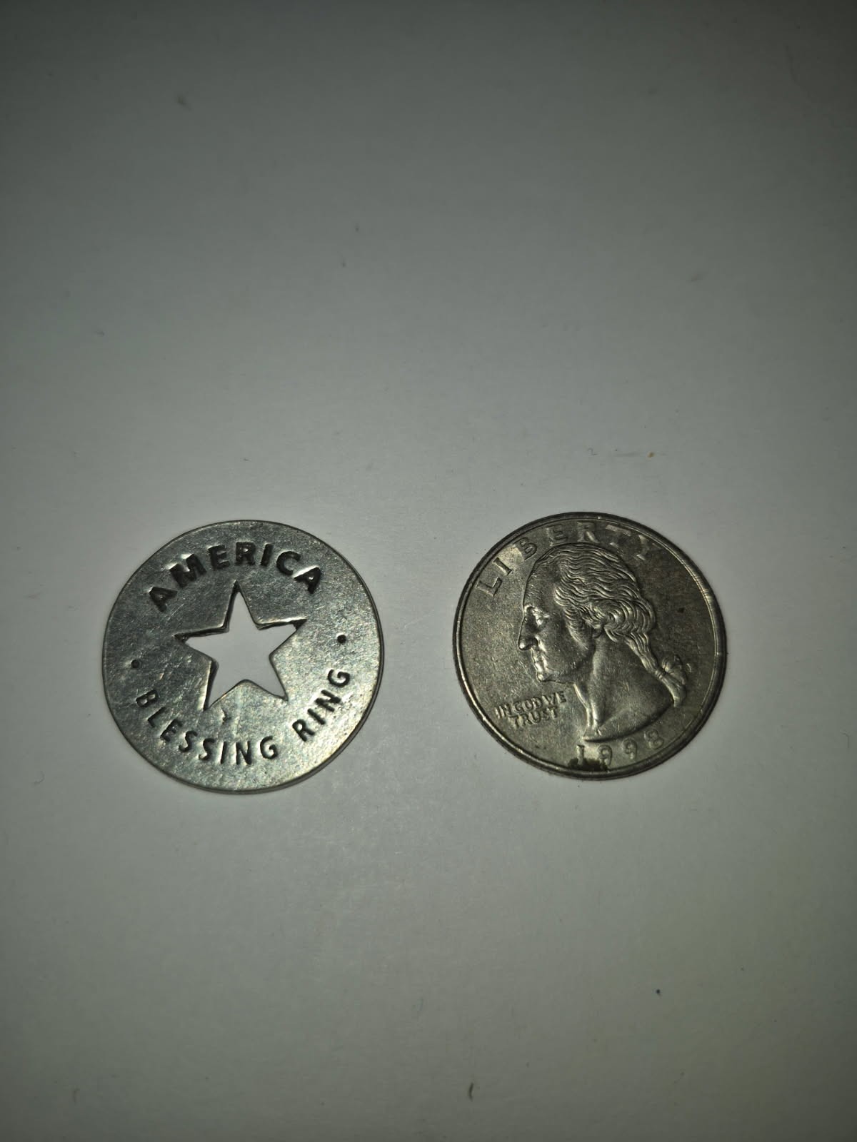 America Blessing Pocket Charm, Pewter TT16
